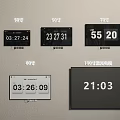100 Inch Laser TV Displaying Time And Digital Numbers On Wall