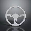 White Steering Wheel Home Accessory with Modern Design Smooth Surface and Comfortable Grip 3d model