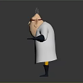 3D Animated Scientist Character Wearing White Lab Coat Yellow Shirt Sunglasses And Outstretched Arms