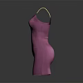 Pink Sling Dress Sculpture With Smooth Texture And Artistic Carving Design