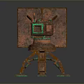 Turret Turntable Railgun Sci-fi Tower Defense Game Tower Defense Sci-fi Turret Game Turret Game Battery 3d model