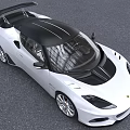 Lotus White Sports Car With Black Roof Sleek Design And Aerodynamic Features