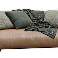 Modern Multiplayer Sofa Leather Sofa 3d model