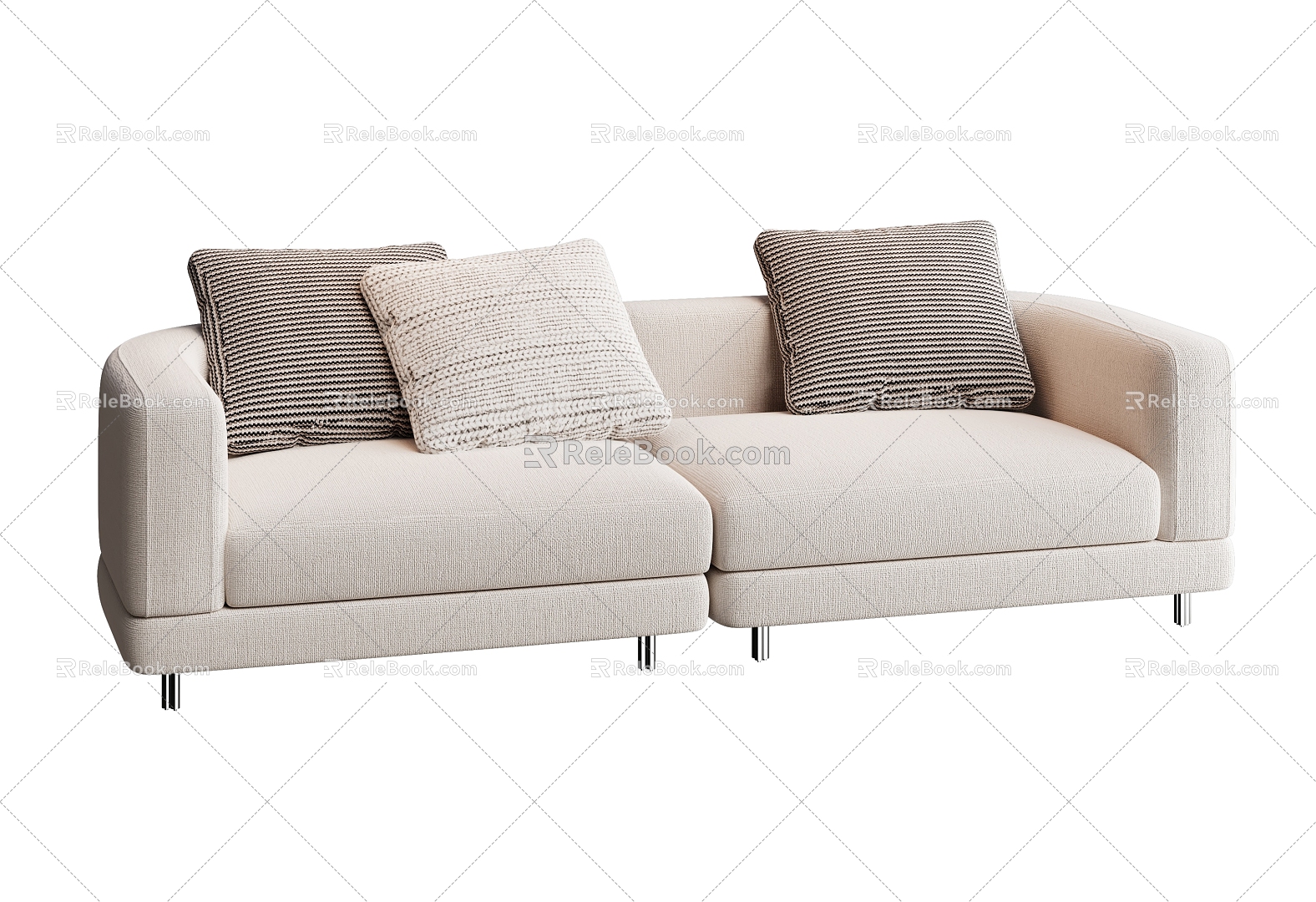 Modern double sofa 3d model