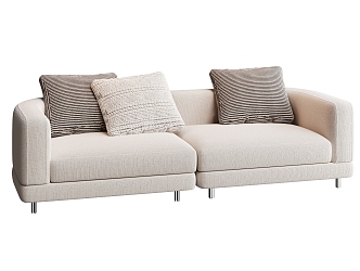 Modern double sofa 3d model