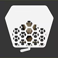 White Household Storage Container With Handle And Vent Holes Design