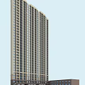 Modern High Rise Residential Building With Contemporary Exterior And Glass Windows