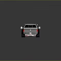 Black Extended Truck With Roof Rack Orange Warning Light Shiny Finish And Reflective Surface