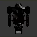 Sturdy Black Utility Vehicle Showcasing Large Tires And Heavy-Duty Mechanical Design