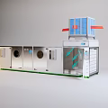 Industrial Equipment With Multiple Circular Vents And Integrated Control Panel System