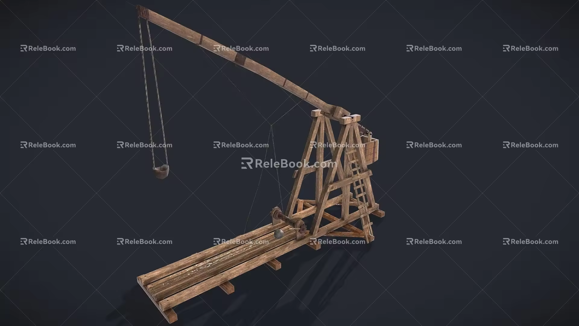 stone-throwing machine 3d model
