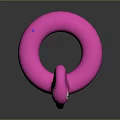 Kids Cute Pink Flamingo Shaped Inflatable Swimming Ring For Summer Fun