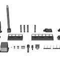 Industrial Equipment Models Including Towers Pipes Platforms And Containers For Factory Facility Construction