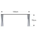 Modern Dining Table With Black Tabletop And Grey Geometric Legs
