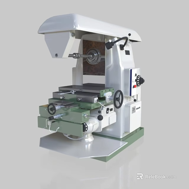 Industrial Equipment for Metalworking with Precision Worktable Control Panel and Rotary Components 3d model 