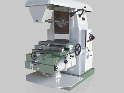 Industrial Equipment for Metalworking with Precision Worktable Control Panel and Rotary Components 3d model