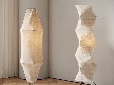 The silent wind, the floor lamp, the paper lamp, the silent wind, the ancient wind 3d model