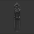 Black Semi Automatic Pistol With Metallic Finish Classic Design And Textured Grip