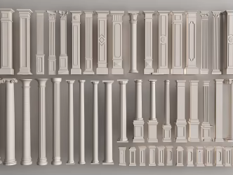 European-style Roman Column European-style Styling Column European-style Decorative Column Gypsum Column 3d model