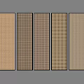 Different Textured Wall Panels With Various Designs And Brown Color Tones 3d model