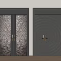 Modern Double Doors With Textured Surface For Home Interior Entrance Design