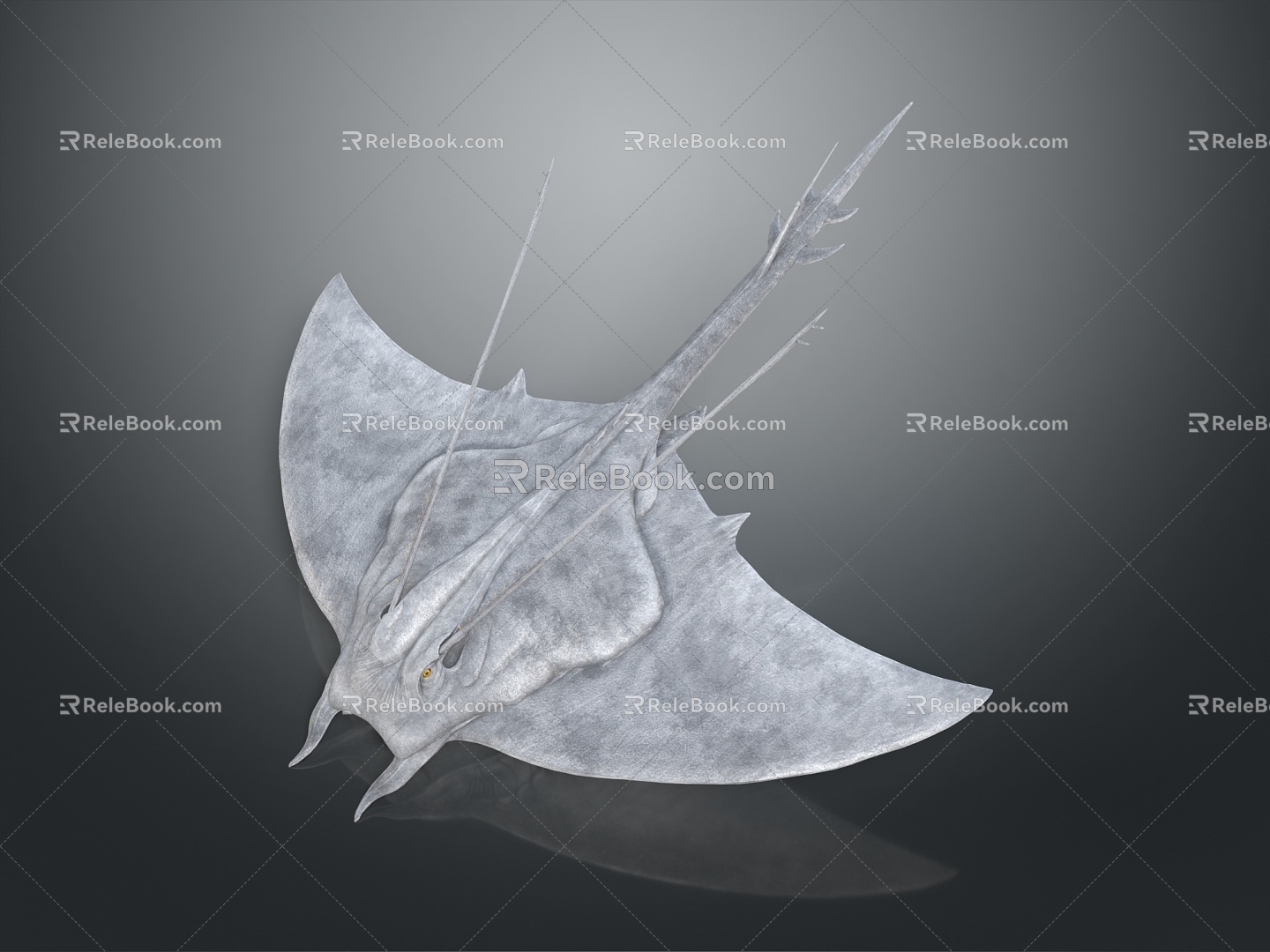 Modern Teach Fish Manta Ray Bubble Marine Animals Deep Sea Fish 3d model