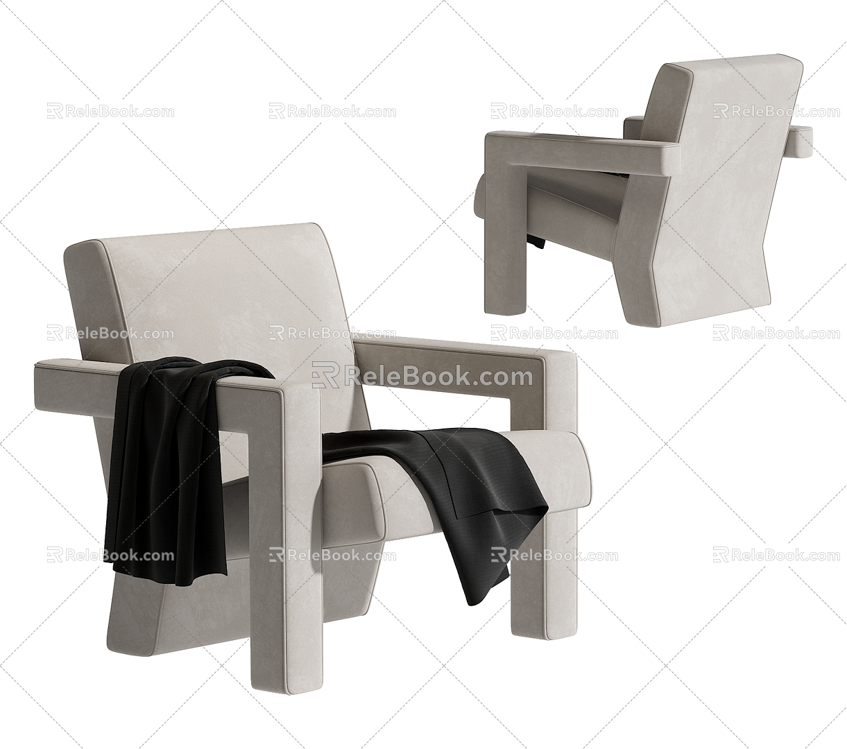 Single sofa 3d model