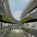 Mall aisle 01 3d model