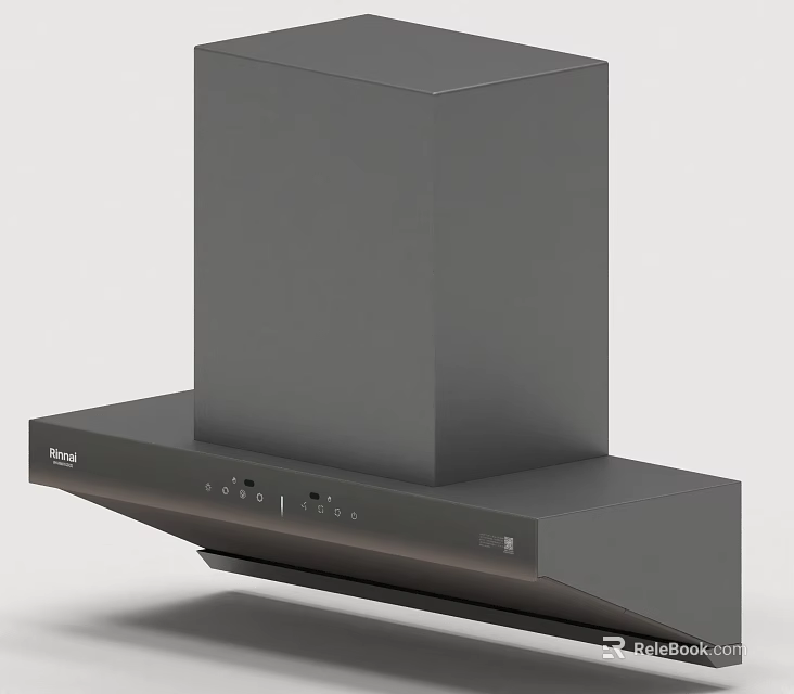 Modern Midea Range Hood In Gray Color For Kitchen Household Appliances 3d model 