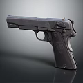Sleek Black Tactical Handgun With Ergonomic Grip And Matte Finish Slide