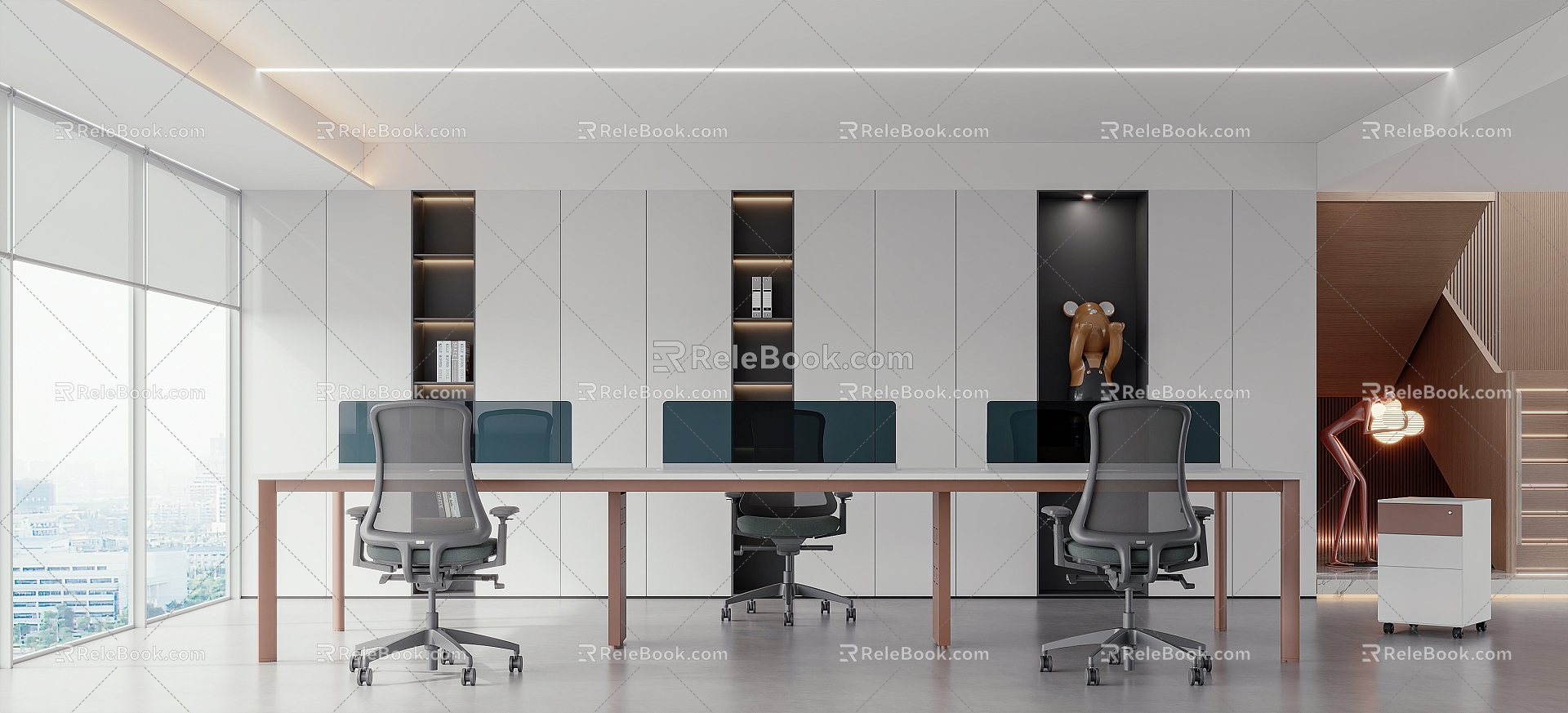 Open office area 3d model