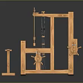 Traditional Handcrafted Wooden Loom with Frame Structure for Weaving Textile Crafts