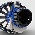 LEGO toy building blocks aircraft engine 3d model