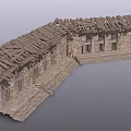 Ancient Stone Building With Wooden Beam Roof Stone Walls Windows And Steps
