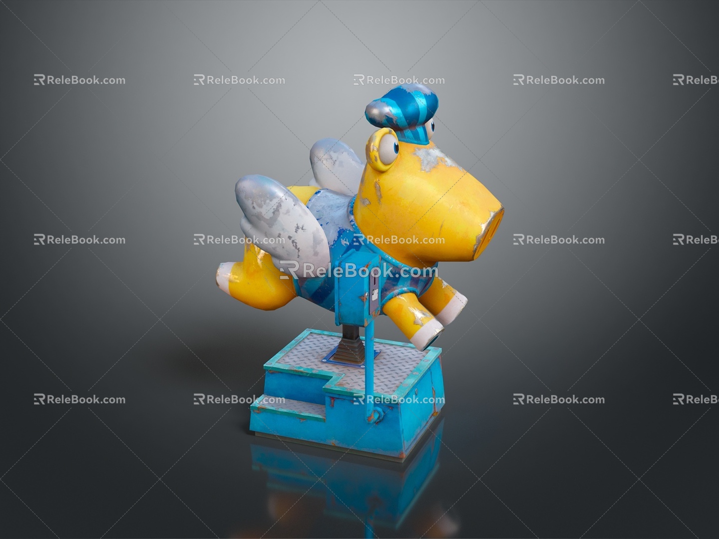 Rocking Chair Children's Toy Chair Rocking Chair Rocking Chair Rocket Robot Rocket Rocking Chair Rocket Chair Toy Plane 3d model