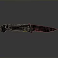 Black Tactical Folding Knife Weapon with Serrated Blade and Metal Handle Design