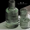 Decorative Ornament Set With Vase Plant Mug Books Stones And Tray