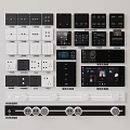 Modern switch socket combination intelligent switch panel 3d model