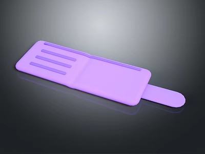Purple Silicone Kitchen Spatula With Ergonomic Handle And Flexible Design For Baking Cooking 3d model
