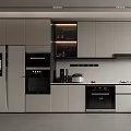 Modern Kitchen Interior Design With Minimalist Cabinets Appliances Lighting Plants And Countertop