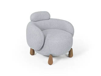 Single Sofa Light Luxury Italian Minimalist Designer Balcony Small Apartment Recliner Internet Popular Sofa Fashion Leisure Chair 3d model