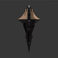 Futuristic Metallic Spaceship Design With Sharp Edges Detailed Structure And Aerodynamic Shape