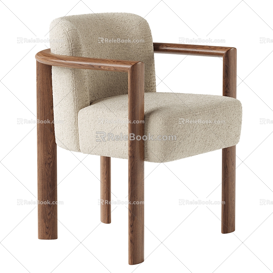 Single Chair Fabric Single Chair Leisure Chair Dining Chair 3d model