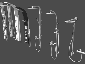 Modern Smart Shower SketchUp 3d model