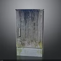 Rusted Metal Outdoor Distribution Box Electrical Equipment Unit With Stained Surface