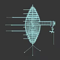 Ancient Wooden Ship With Wooden Oars Round Shields Mast Flag And Ropes