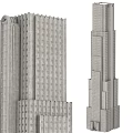 Classic Ornate Skyscrapers With Symmetrical Windows Gray Facade And Detailed Design