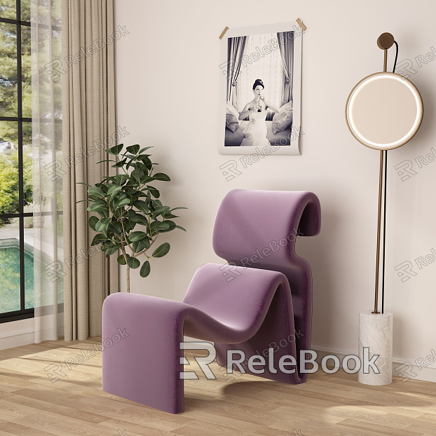 Modern single chair single shaped sofa model