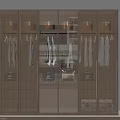 Modern Rattan Wardrobe With Glass Doors Internal Shelves And Elegant Design