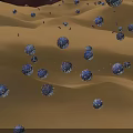 Virus Particles And Red Blood Cells In Microscopic Blood Stream View